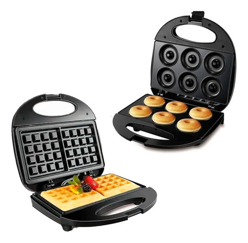 Wafflera Waffles Sk-114 + Maquina Donuts Hg-256