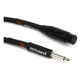 Roland Black Series Hi-z Cable De Micrófono, 20 Pies