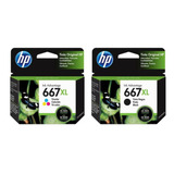 Kit Cartucho 667xl Hp Original Preto E Colorido