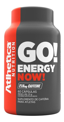 Go! Energy Now 210mg Cafeína - 60 Caps - Atlhetica Nutrition