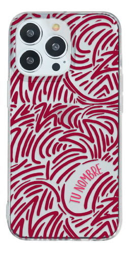 Funda Para iPhone Para Mujer Rayas Vino Personalizada Nombre