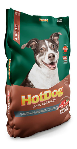 Ração Para Cães Hotdog Sem Corantes Carne E Frango 15kg