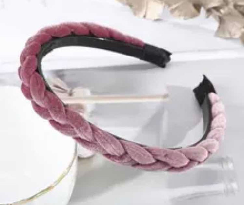 1 Diadema De Trensa Terciopelo Delgada Elegante