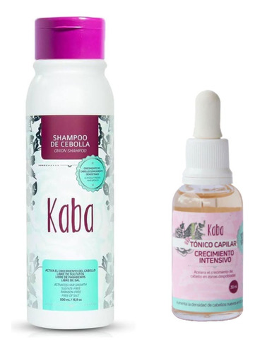 Kit Kaba Shampoo De Cebolla + Tónico Capilar De Crecimiento