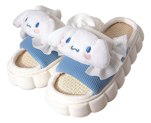 Pantuflas De Gatos De Lino Cómodas Suaves Para Mujer Hombre