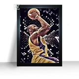 Quadro Moldura Jogador Basquete Kobe Bryant A4 32cm