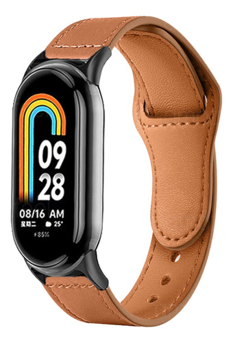 Pulseira De Couro Para Xiaomi Mi Band 8