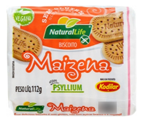 Biscoito De Maizena, Vegano, Sem Gluten 12x112g - Kodilar