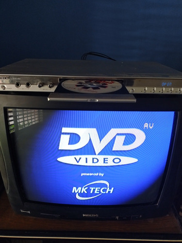 Televisor Philips 21 Pulgadas Y Reproductor De Dvd 