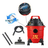 Aspiradora Industrial De Tacho 2.5 Gal Rojo Y Negro 120v60hz