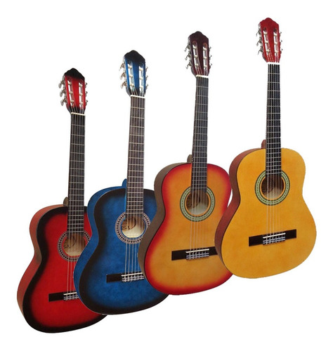 Guitarra Criolla Clasica Varios Colores Incluye Funda