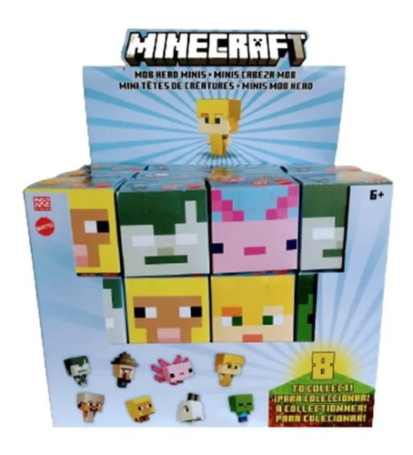 Mini Cabeza Mob Minecraft Figura A Elegir Ajolote Alex Steve | Envío gratis