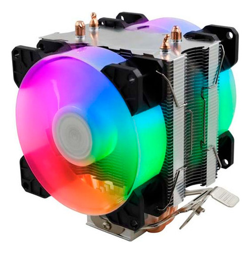 Cooler Gamer Universal Duplo Fan Rgb C/led Dex Dx-9500d-pt