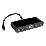 Adaptador Tipo C A Hdmi Vga Audio (salida 3 Puertos) 