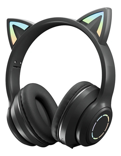 Fone De Ouvido Bluetooth Led Orelha Gato Iuz Headphone 