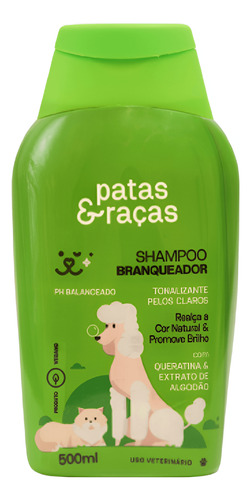 Shampoo Branqueador 500ml Patas&raças