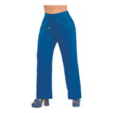 Pantalón Mujer Azul Tipo Lino 995-63