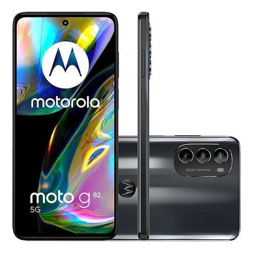 Moto G82 5g Preto 128gb 6ram / Vitrine / Garantia + Brinde!