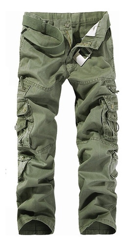 Pantalón Cargo Casual Armygreen