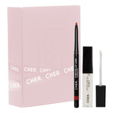 Labial Líquido Cher Hyaluron Lip Gloss Off White + Liner Set