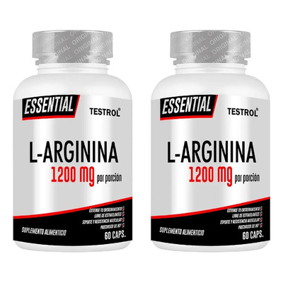 Combo Duo L-arginina Essential 60 Caps Testrol Sin sabor | Meses sin interés