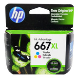 Cartucho Tinta Hp 667xl Color 3ym80al Original Alto Rendimie