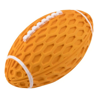 Pelota Para Perro De Futbol Americano Juguete Con Sonido Mr Wuff Color Naranja