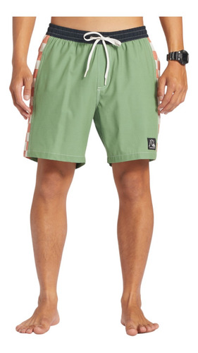 Short Quiksilver Caballero Hombre Playa Surf Original Verde