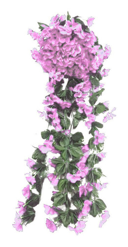 Flores Colgantes Artificiales, Color Violeta, A La Moda, Par