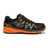 Tenis Joma Trail Running Trek 2231 Hombre Negro/naranja