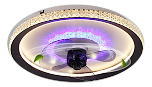 Ventilador Techo Con Luz Blanca Frio Calido Morado Control