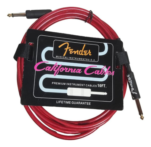 Cable Plug A Plug Para Parlante Y Audio 3 Metros Rojo Pb-l3
