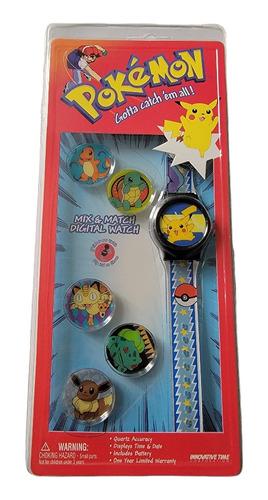 Reloj Digital Pokemon Vintage 1999 Original Nintendo Pikachu
