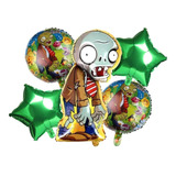 Bouquet De 5 Globos De Plantas Vs Zombies