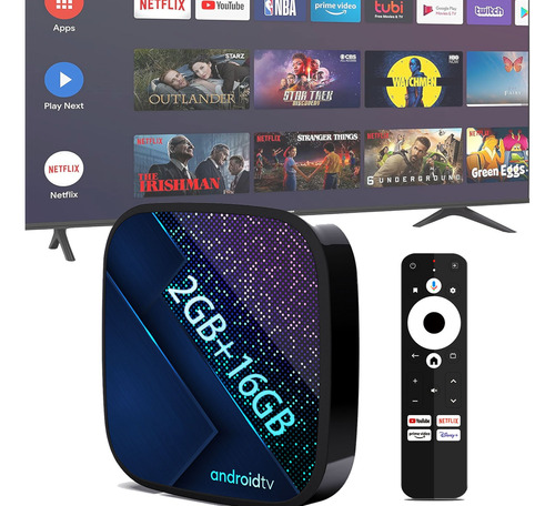 Tv Box Sistema Android Original Google Control 16gb Hd