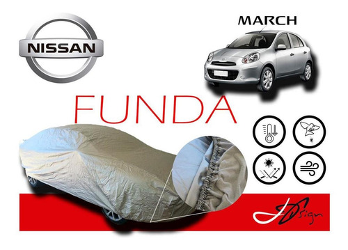 Funda Cubierta Lona Afelpada Cubre Nissan March 2011-13.
