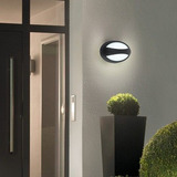 Aplique Plafon Tortuga Moderna Exterior 8w Led Oval Chica