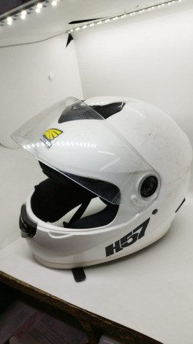 Casco Para Moto Integral Halcon H57  Blanco Talle L 