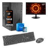 Computador Intel I7 16gb Ssd 240gb Monitor 17 Teclado Mouse