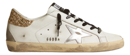 Tennis Golden Goose Super-star Estrella Plateada Talon Dorad