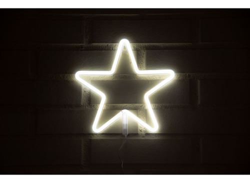Letrero Estilo Neon Estrella (blanco/usb/27,5x26,8cm)