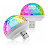 2 Luz Led Rgb Audiorítmica Bola Boliche Dj Usb Y P Celular  