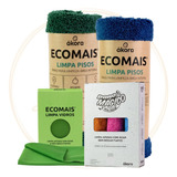 Kit Ecomais Limpa Piso 50x80 Pano Mágico Limpa Vidros Ákora