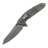 Br0327 Browning Navaja Tdx Camo Linerlock C/clip