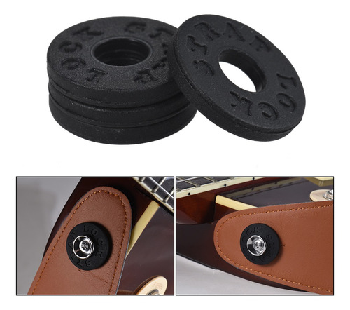 Strap Lock Para Guitarra Y Bajo, 4 Piezas, Bloques De Guitar