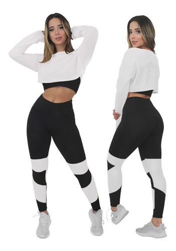 Conjunto Fitness Academia Calça Legging E Cropped Dry