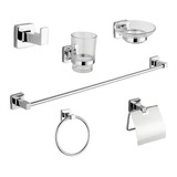 Set De Baño 6 Piezas Juegos Accesorios  Metálicos Colomba