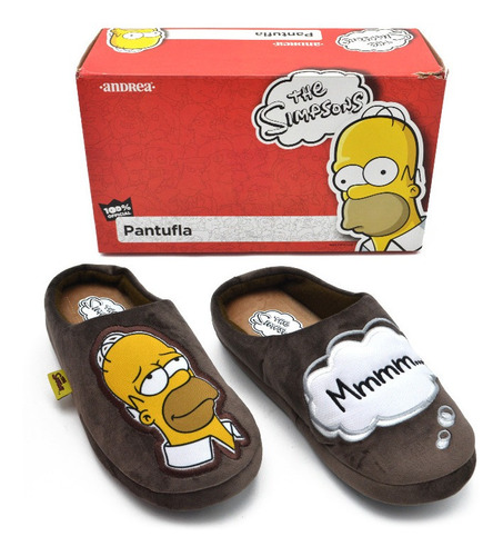 Pantufla Hombre Los Simpson Original Caballero Suaves Comoda