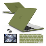Funda Hard Case Para Macbook Air M2 13 Pulgadas Verde Matcha