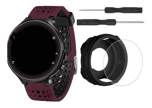 Kit Pulseira Para Garmin 235 + Capa  + Pelicula Vidro 3d